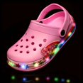 thumbnail image 2 of Girl's Trendy LED Light Up Clogs, Comfy Non Slip Casual Breathable Slippers For Outdoor Activities, 2 of 3
