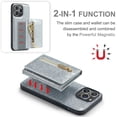thumbnail image 3 of Dteck Zipper Wallet Case for iPhone 14 Pro,Premium Glitter PU Leather Case Bling Magnetic 2 in 1 Detachable Card Pocket Kickstand Shockproof Rubber Cover,Silver, 3 of 10