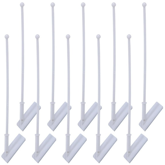 TABLZONE White Car Flag Accessories 10pcs Strong Wind Resistant Adjustable Angle