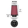 thumbnail image 4 of K&N RU-3130 Universal Clamp-On Engine Air Filter, Washable and Reusable, Round Tapered: 3.5 in (89 mm) Flange ID: 7 in (178 mm) Height: 4.625 in (117 mm) Base: 3.5 in (89 mm) Top, 4 of 6