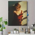 thumbnail image 4 of Qisvanset Femme en Robe Rouge Art Mural sur Toile Impressionniste 15,75 X 11,81 Pouces, 4 of 8