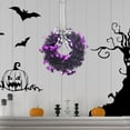 thumbnail image 5 of Nmdmisc Halloween Garland Wreath Decoration Halloween Decoration Pendant Home Decoration Halloween Door Wreath(Purple,11.41 * 20.27 in), 5 of 8
