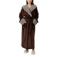 thumbnail image 2 of Roncen Womens Fuzzy Fleece Long Robe, Long Plush Bathrobe with Hood, Hooded Robes for Women Plus Size Bath Robe, 2 of 8