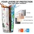 thumbnail image 7 of 20oz Tumblers White Christmas Reindeer Pattern Stainless Steel Vacuum Insulated Double Wall Travel Tumbler Cups Mug with Lid and Straw,Cleaning Brush for Cold & Hot Drinks, 7 of 7