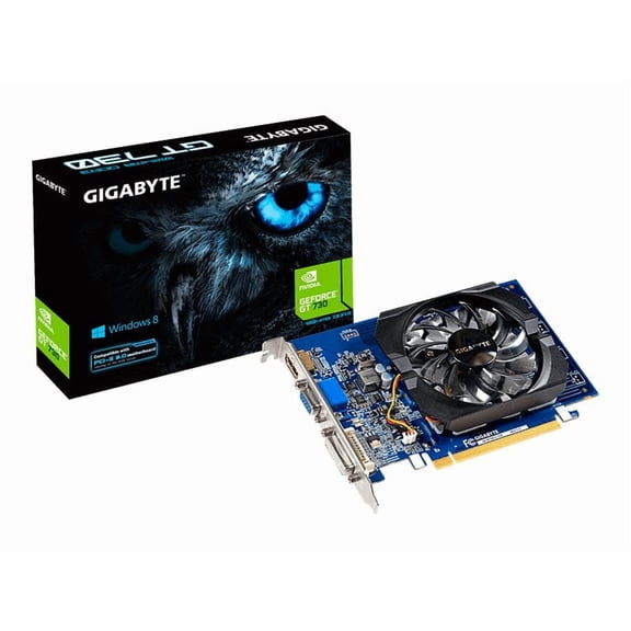 Gigabyte GV-N730D3-1GI - Graphics card - GF GT 730 - 1 GB DDR3 - PCIe 2.0 x8 - DVI, D-Sub, HDMI