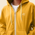 thumbnail image 5 of Dalix UFO Embroidered Zip Hoodie Fleece Long Sleeve Pocket Warm Soft Mens in Gold M Medium, 5 of 5