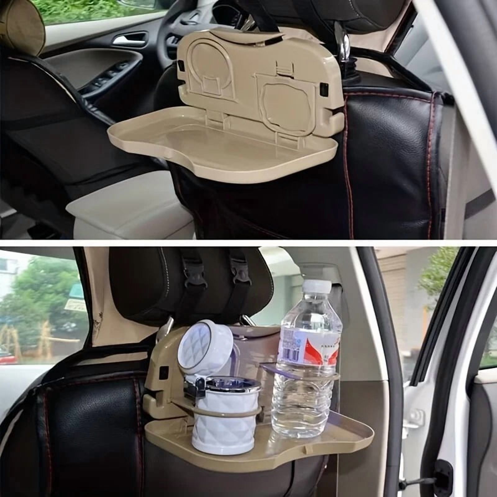 Car Mini Desk Handle Table Seat Back Holder Folding Meal Tray Drink Cup Coffee Stand Storage Case Off Road Auto Accessories