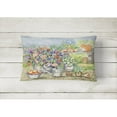 thumbnail image 2 of Carolines Treasures APH3567PW1216 Patio Bouquet and Cat Fabric Decorative Pillow  12H x16W multicolor, 2 of 3