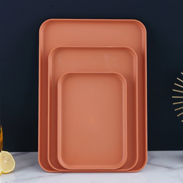 DPTALR Rectangular Tray Large Medium And Small Sets Of Three Household Plates To Put Tea Cups Dinner Plates To Put Snacks Plates
