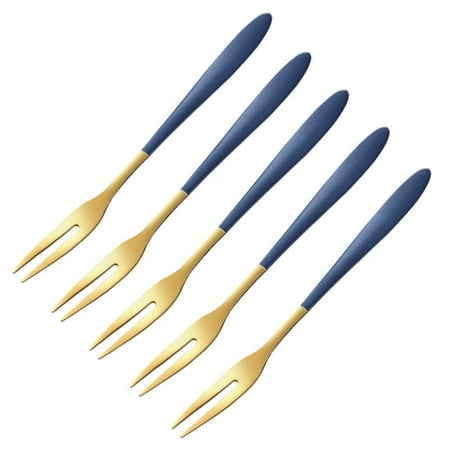 

5Pcs Stainless Steel Fruit fork Cutlery Sets Cake Dessert forks Lovely fork Used for Party Snail fork Restaurant G