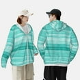 thumbnail image 6 of Sigee Teal Turquoise Print UPF50+ Men's Sun Protection Hoodie Shirt SPF UV Shirt Long Sleeve Fishing Outdoor Lightweight, S-3XL, 6 of 9