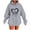 Gray, variant on Hooded Sweatshirts for Women Fall Fashion Hoodies Casual Loose Love Printed Outdoor Hoody Jackets Round Neck Long Sleeve Hoodie Pullover Winter Outwears with Pocket