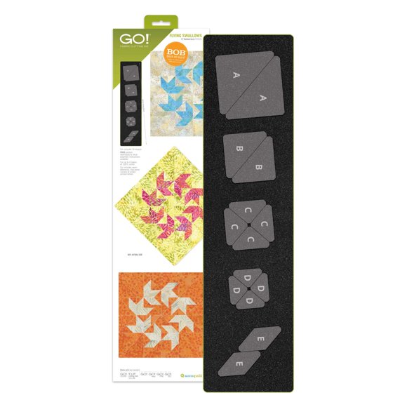 Troquel de corte de tela AccuQuilt GO! Flying Swallows 12"
