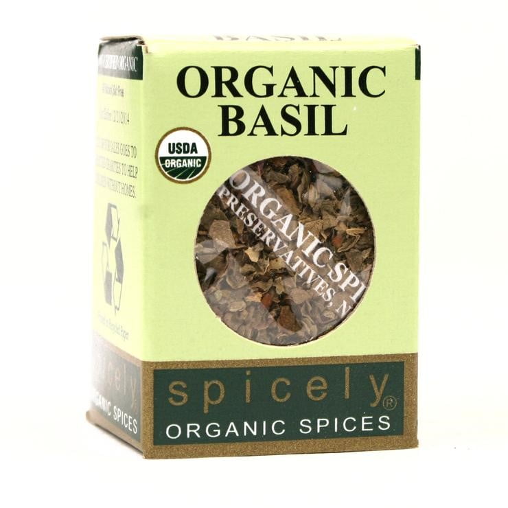 Spicely Organics Whole Basil Leaves, .1 Ounces