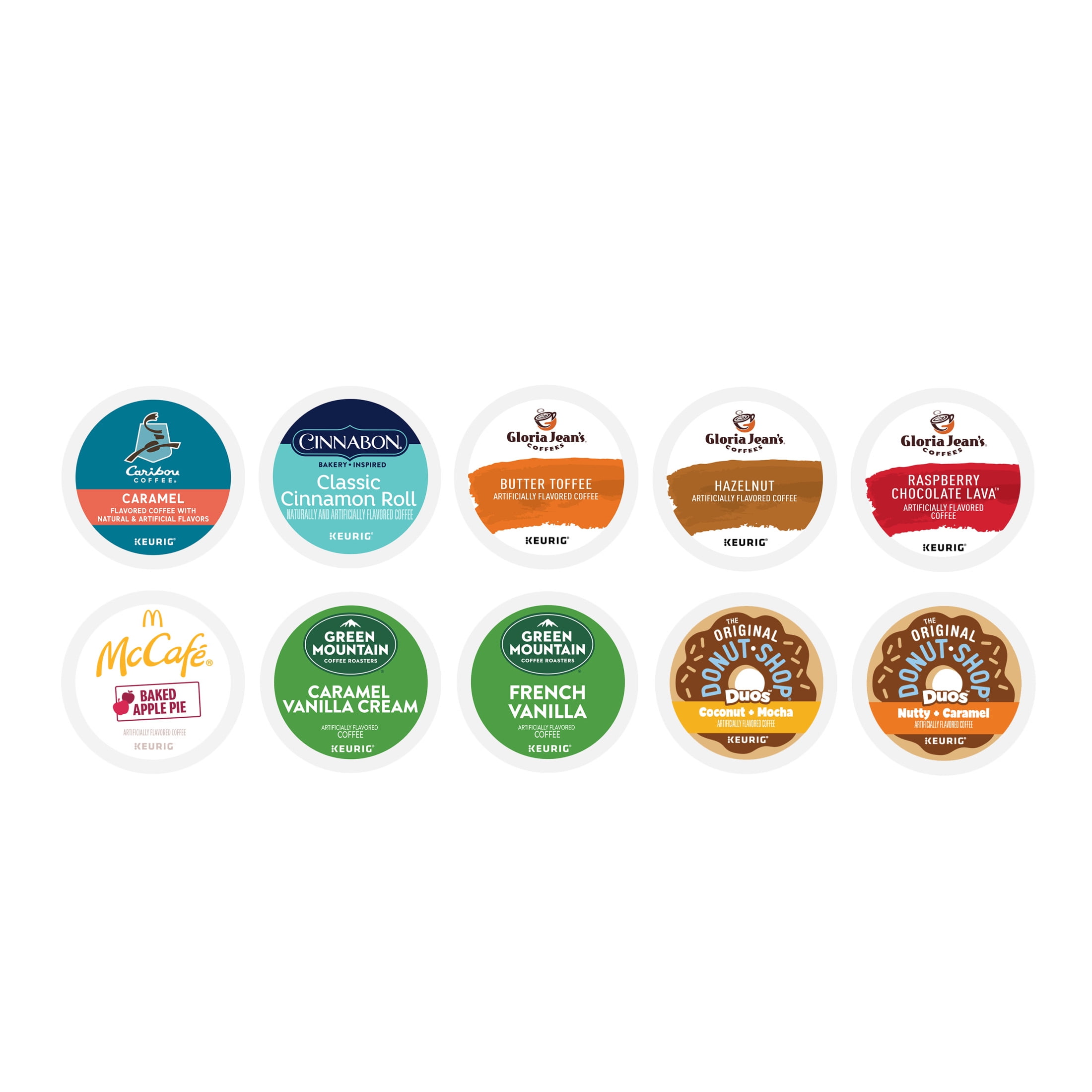 Keurig Flavored Coffee Collection Light and Medium Roast K-Cup Coffee Pods, 40 Count