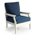thumbnail image 3 of LuXeo Aspen 3PC Plastic Set Deep Seating Chair with End Table in White/Navy, 3 of 11