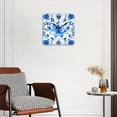 thumbnail image 2 of Square Wall Clock,Beautiful Blue Watercolor Floral Ornament Pattern On White BackgSquare,Silent Non-Ticking Wall Clock Decor for Home Office Kitchen Living Room Bedroom(14inch), 2 of 4