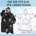 thumbnail image 4 of Oversized Wearable Blanket Hoodie,Spider Web and Skulls Halloween Pattern Sherpa Blanket Hoodie with Super Pockets,Super Warm Fuzzy Pullover for Women & Men, 4 of 6