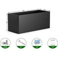 thumbnail image 6 of Rectangular Planter Box (36"L x 15"W x 15"H) Large Planter Box Outdoor, Metal Planters with 6 Drainage Holes for Commercial Residential Patio Deck and Backyard, Black, 6 of 9