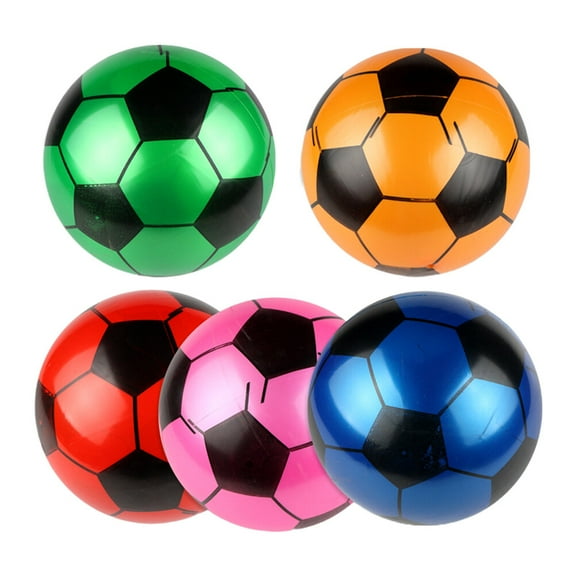 COSMOBETTY 5pcs Inflatable Football Footballs For Outdoor Bouncing Balls For Color Present For Fun Playtime