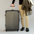 thumbnail image 2 of Jetstream 28-inch Hardside Rolling Spinner Checked Luggage, Charcoal, 2 of 17