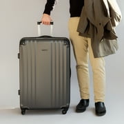 Jetstream 28-inch Hardside Rolling Spinner Checked Luggage, Charcoal