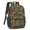 thumbnail image 2 of Camo and Pine Green Pattern 17" Waterproof Oxford School Backpacks for Teens, S-Shape Padded Straps, for School, Travel, Hiking, Camping, 2 of 5