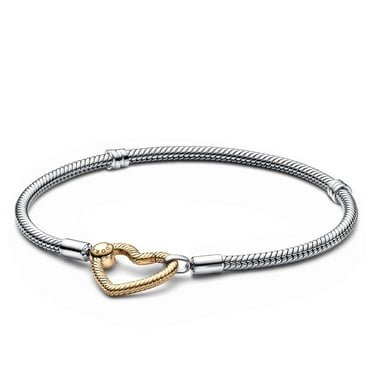 PANDORA MOMENTS OPEN HEART CLOSURE SNAKE CHAIN BRACELET