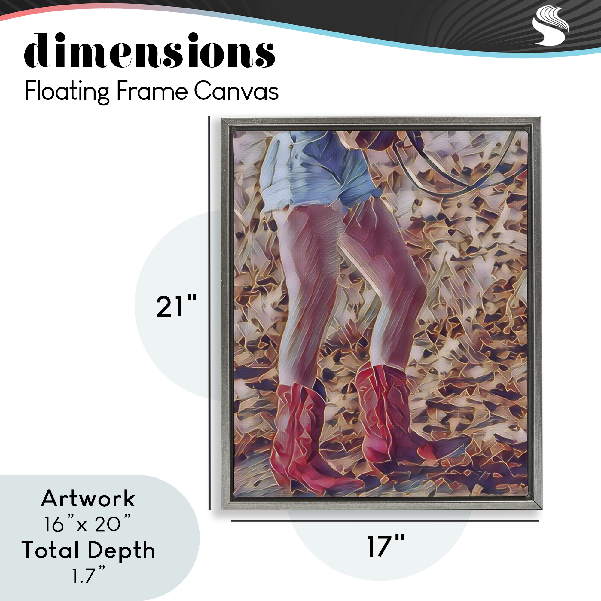 Rancher Gal Cowgirl Gray Framed Floater Canvas Wall Art, design by Jesse Keith