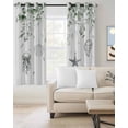 thumbnail image 3 of Sage Green Eucalyptus Coastal Blackout Curtains for Bedroom, Beach Conch Jellyfish Room Darkening Window Drapes for Living Room, Thermal Insulated Grommet Curtains, 42x45 inch, 2 Panels, 3 of 9