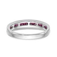 thumbnail image 6 of 14k White Gold Channel Set Gemstone Ruby Wedding Band Classic Anniversary Ring 1/4 Ct., 6 of 8