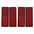 thumbnail image 1 of 4X Réflecteurs Rouges Rectangulaires Universels pour Motos ATV Vélos Tout-Terrain, 4 Pcs Feuille Réfléchissante (avec Vis de Montage à l'Arrière pour une installation Facile), Rouge, 1 of 5