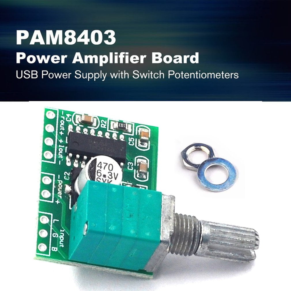 1PCS 5V mini power amplifier AC/DC USB power supply 5W*2 Hi-FI PM2038 board 