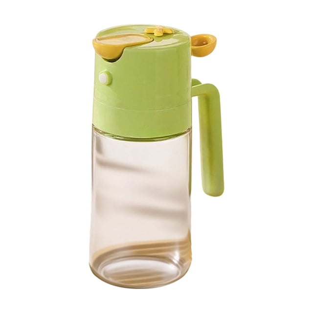 460ml Glass Oil Bottle With Spray And Pour Function Multipurpose BBQ Oil Sprayer Large Capacity Mist Sprayer Leak Proof Press-Style Integrated Oil Bottle