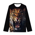 thumbnail image 4 of Favoffer Boys' Fall Cool Wolf Graphic Long-Sleeve Round Neck Regular Top & Pullover Shirt for Casual, Play, Photoshoot, Gifting 3-14Y, 4 of 6