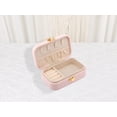 thumbnail image 6 of REGALWOVEN PU Leather Jewelry Box for Women, Single Layer Jewelry Organizer with Snap Closure Light Pink, 6 of 7