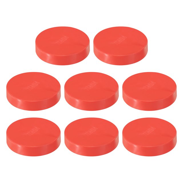 Unique Bargains 75mm ID PVC Pipe End Cap Fitting, 8 Pcs Furniture Grade Plug Coupling, Red
