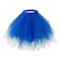 thumbnail image 2 of HAOTAGS Layered Tutu Skirt for Girls(3-9), School Princess Ballet Dance Dress Blue 3-8Years, 2 of 4