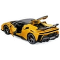 thumbnail image 3 of Ferrari SF90 XX Stradale Yellow with Black Top "Race and Play" Series 1/24 Diecast Model Car by Bburago, 3 of 6