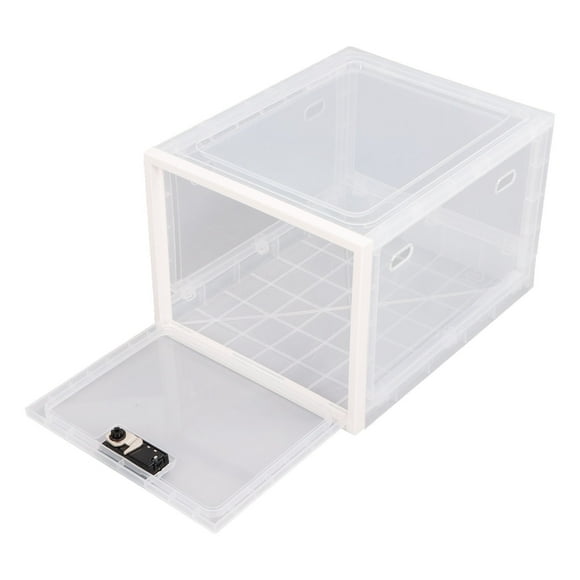 Lockable Storage Box for Medication Safe, Clear Medicine Lock Box with Combination Lock, Locking Storage Bin Refrigerator Container for Kitchen, Home, Office