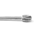 thumbnail image 2 of SE-51 Single Cut 1/4" x 3/8" Solid Carbide Burr Bur Tool Die Grinder Bit 1/8" Shank, 2 of 6