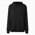 thumbnail image 4 of Towmus Hoodies Woman Daily Hooded Sweatshirt Casual Long Sleeve Solid Color Pullover Tops with Pocket XS-5XL, 4 of 4