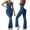 Navy, variant on Huanyaaa Womens Scrunch Jumpsuits 2025 Crew Neck Seamless Romper V Back Gym Booty Leggings Bodycon Workout Yoga Unitard Long Sleeve Rompers for Women Women Pants Suit Romper with Sleeves for Women