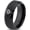 Black Bevel Tungsten, variant on Tungsten Growling Grizzly Black Bear Band Ring 8mm Men Women Comfort Fit Brushed Gray Flat Cut Black Polished