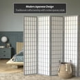 thumbnail image 2 of Red Lantern 6 ft. Tall Window Pane Shoji Screen - Grey - 6 Panels, 2 of 7