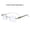Gold Frame Gradient Blue, variant on Frameless Sunglasses for Men with UV400 Protection, Category 1 Light Tint, and Stylish Marbled Design
