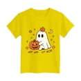 thumbnail image 5 of KPOPLK 1-14T Girls Halloween Shirts Pumpkin Ghost T-Shirts Kid Spooky Season Outfits Tees Tops,Size 9-10 Years, 5 of 7