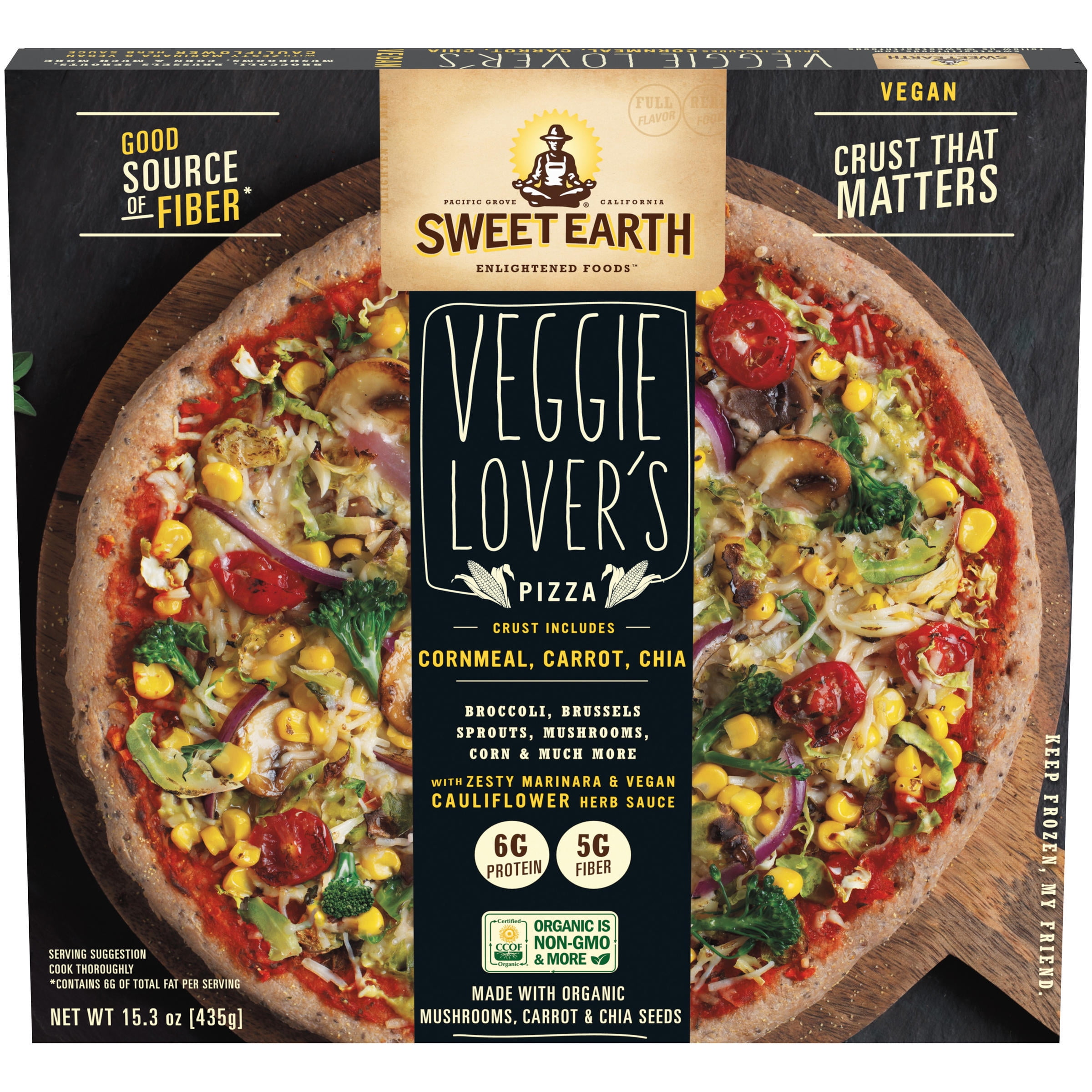 Sweet Earth Vegan Veggie Lovers Frozen Pizza - 14.2oz