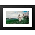 thumbnail image 2 of Baldomer Galofre i Giménez 18x12 Black Modern Framed Museum Art Print Titled - Landscape with Figures, 2 of 5