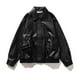 thumbnail image 1 of Chaquetas y abrigos casuales sin capucha de manga larga para mujer, cárdigan con cremallera a la moda, chaqueta de vuelo con cuello alto, abrigo de cuero, chaqueta, blusa de poliéster para mujer, 1 of 5